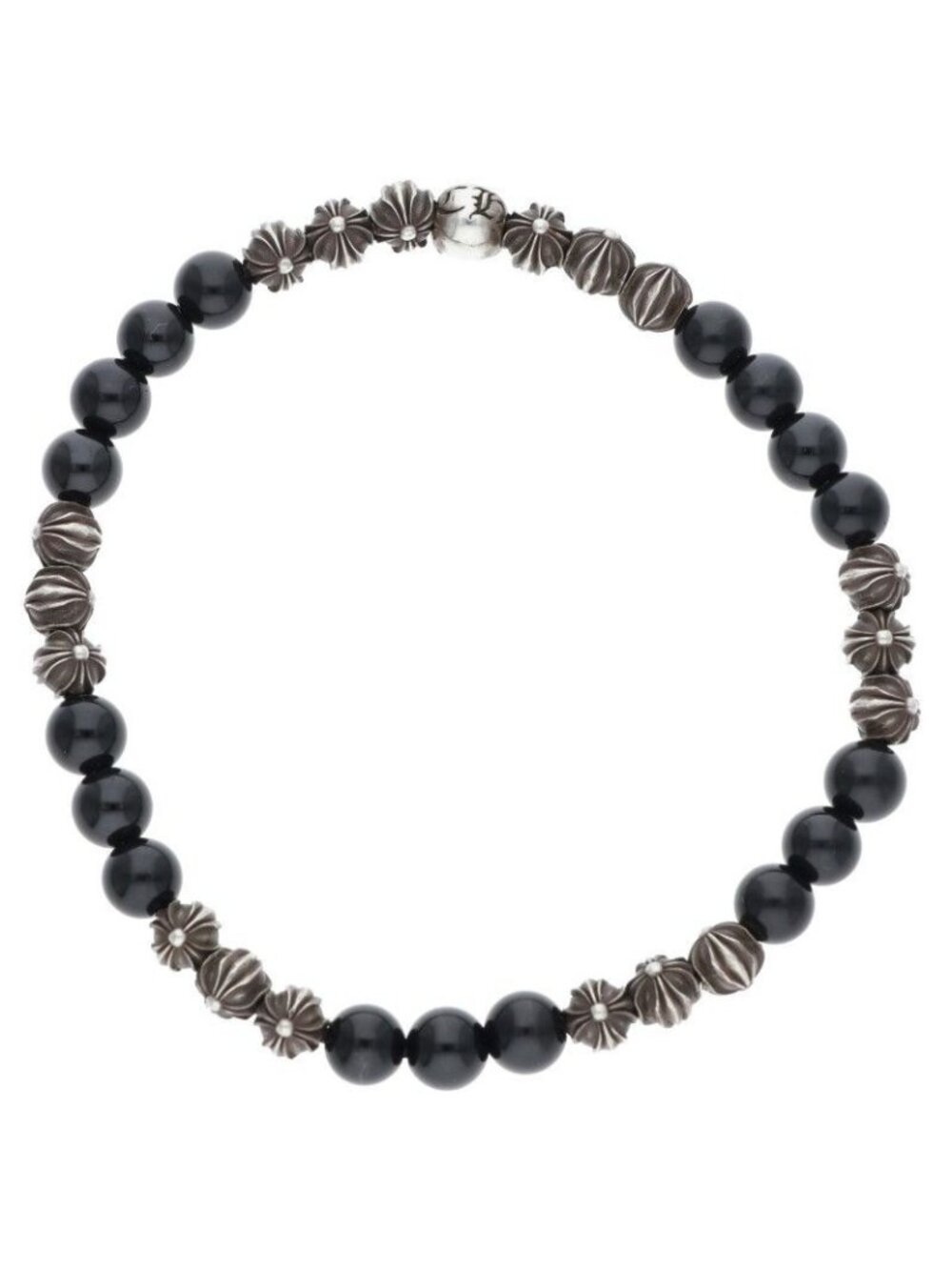 Chrome Hearts 6 Bead Bracelet 6 Black Tourmaline